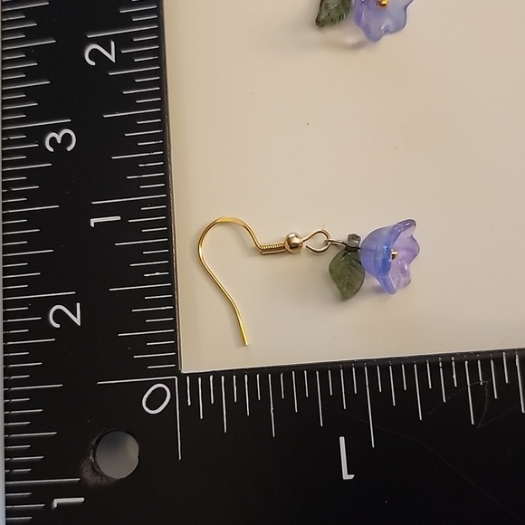 Flower Earrings Floral Earrings Blooming Earings Colorful Earrings EG - Picture 5 of 5